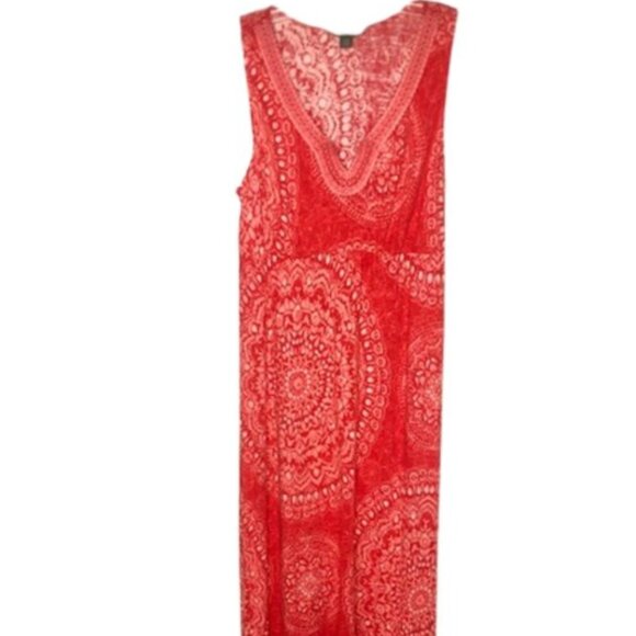Tommy Bahama 'Dahlia Medallion' Soft Linen Maxi Dress - Reds/Pinks/White - M - Picture 3 of 12